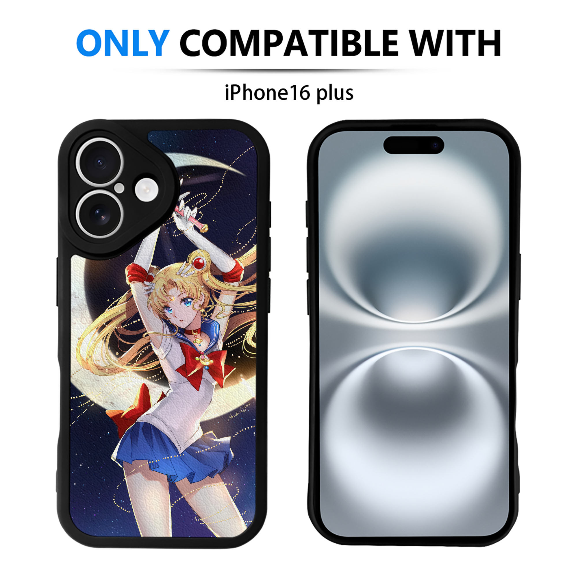 （画像用） 美少女戦士セーラームーン Sailor Moon 【iPhone 16シリーズ対応】シリコンスマホケース（レザー調） 材質：シリコン